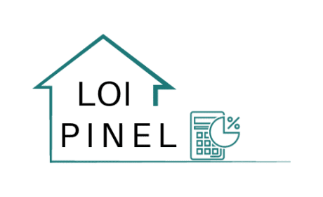 Icône représentant la loi Pinel avec une maison stylisée et un symbole de réduction d’impôt pour l’investissement immobilier neuf.