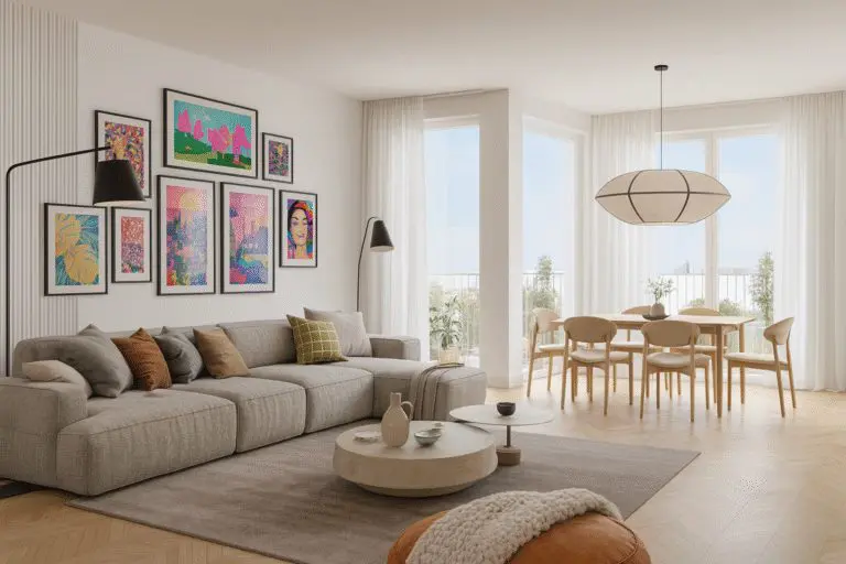 Salon lumineux de la résidence paleas a Fleury-sur-orne.