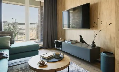 Intérieur moderne et chaleureux d'un appartement